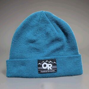Outdoor Research Kids Juneau Beanie Hat Winter Teal Blue Cap Outdoor Ski Snow